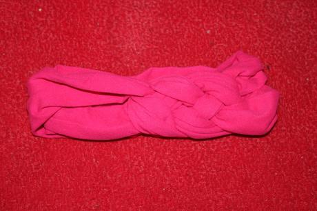 Dívčí zateplená čelenka námořnický uzel,