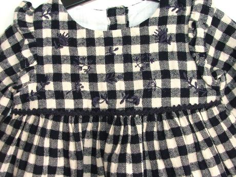 P190 flanelové béžovo černé šaty vel. 62, matalan,62