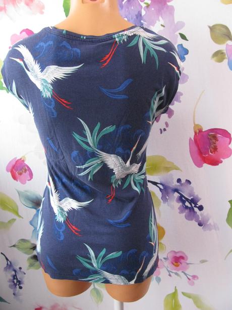 Letní tmavě modrá halenka s potiskem lindex, lindex,s