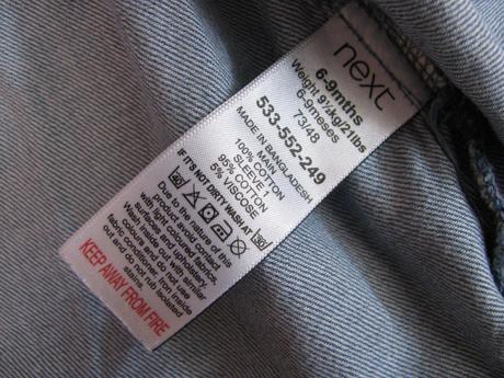 Dívčí šaty s tenké letní džínoviny next, next,74