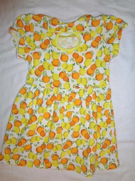 Nádherné bavlněné citrónové šaty - super záda, tu,92