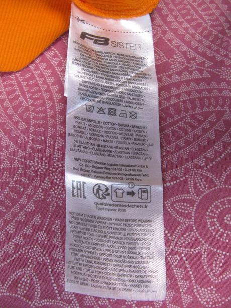 Dívčí oranžové řádkované pružné šaty, xs