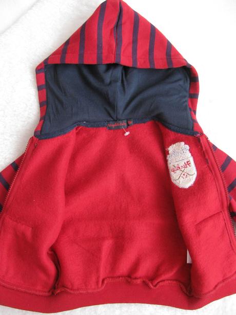 Krásná bavlněná mikina s kapucí, 86