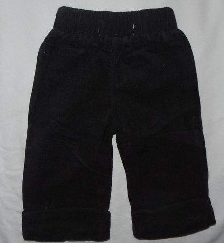 P14. černé podšité manšestráčky 1 měsíc, 56