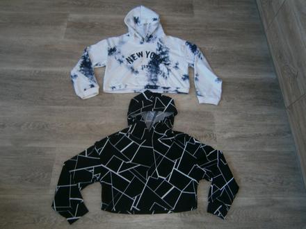 2x crop top mikina vel. 146, 146