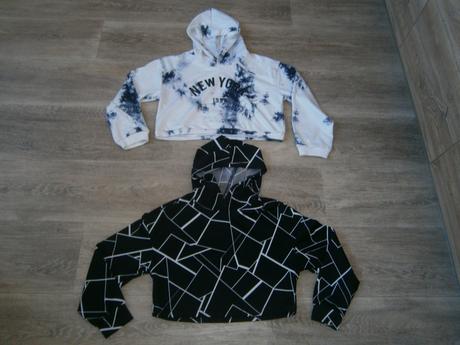 2x crop top mikina vel. 146, 146