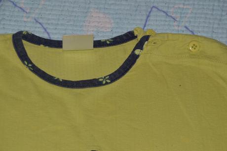 Bavlněné tričko s aplikací kytek, 122