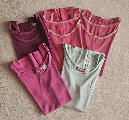 Dívčí spodní košilky, 5 kusů, vel.134/140, 134