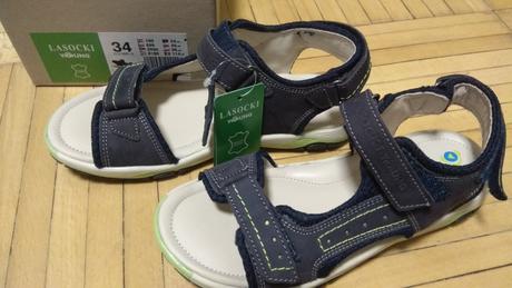 Nové lasocki kožené sandály vel. 34, lasocki,34