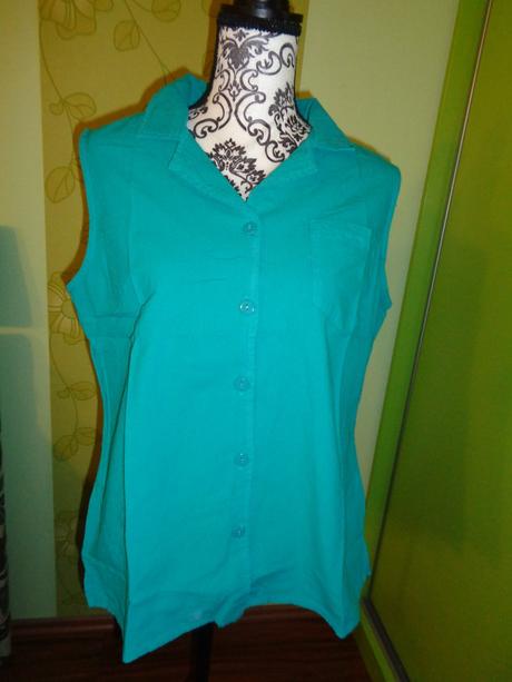 Zelená bavlněná propínací košile, l