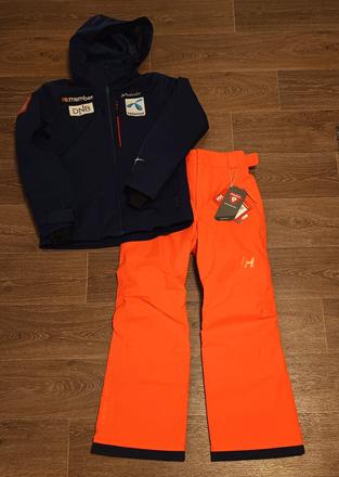 Lyžařská bunda phenix a nové kalhoty helly hansen, 152