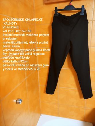 Společenské,chlapecké kalhoty-george,12-13let, george,152