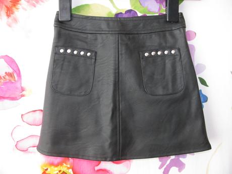 Dívčí černá minisukně z umělé kůže, f&f,116