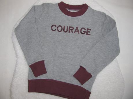 Šedá bavlněná mikina s nápisem, 110