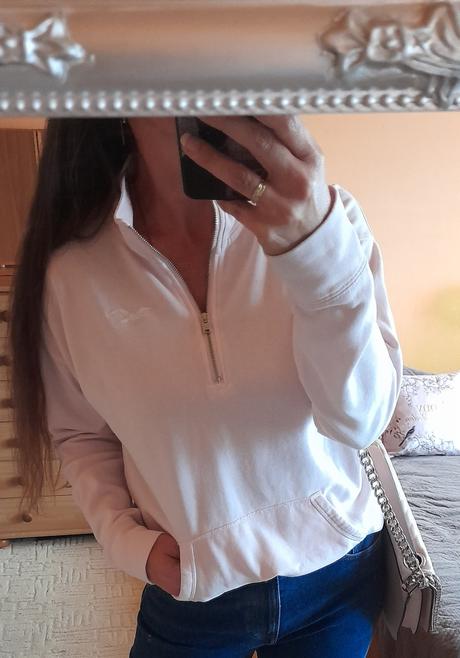 Hollister sv. růžová mikina se stojáčkem, hollister,l