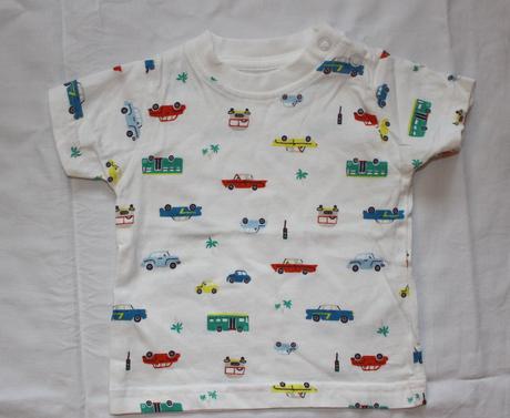 Bf212. tričko s auty 0-3 měs., nutmeg,62