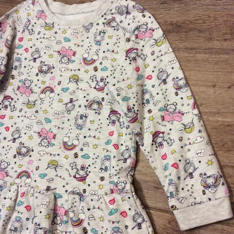 Mikinové bavlněné obrázkové šaty, matalan,110