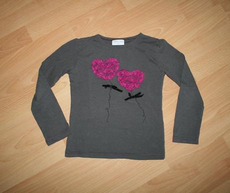 Tričko se srdíčky marandy, 116