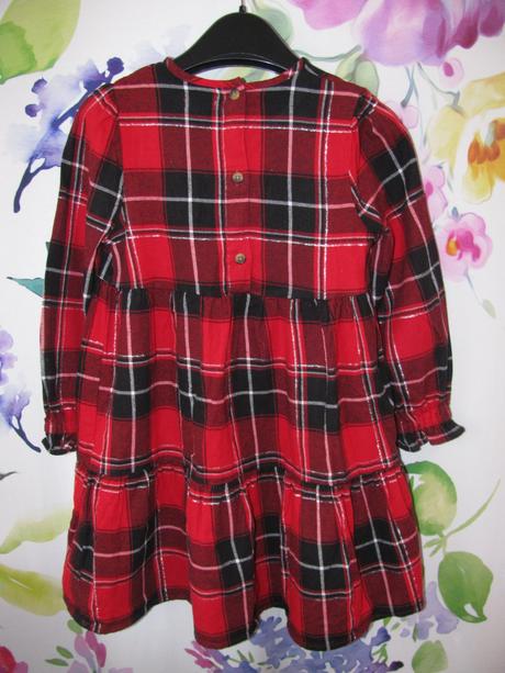 Flanelové červené kárované šaty, f&f,122