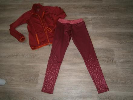 Legíny decathlon 140/146 +přidám mikinu, decathlon,140