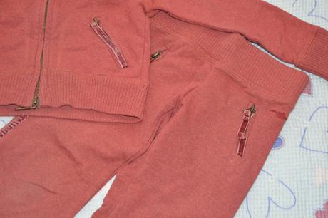 Teplejší tepláková souprava, barva světl. cihlová, 110