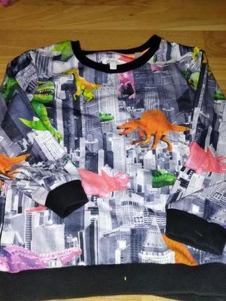 Šedá mikina s dinosaury bluezoo 104, bluezoo,104