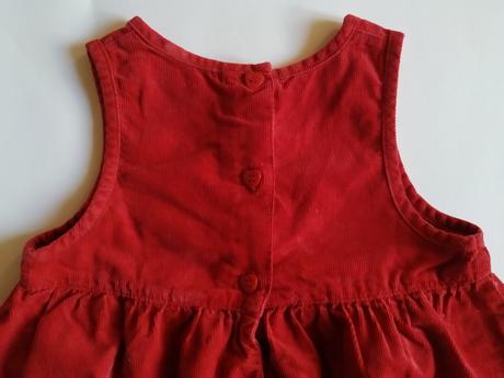 Červené manšestrové šatičky, debenhams,86