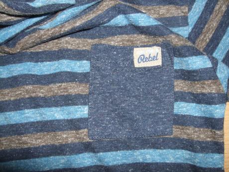Pruhované tričko so šálovým golierom rebel, rebel,122