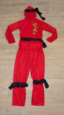 Ka219 kostým ninja , samuraj vel. 140, 9 - 10 let,