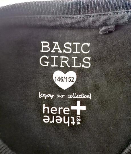 Černé tričko vel 146 - 152, c&a,146