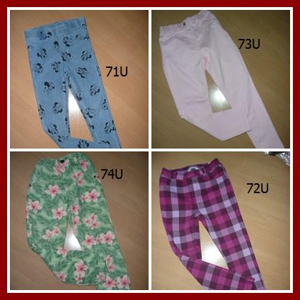 4x kalhoty treginy vel 5-7 let hubené minnie, h&m,122