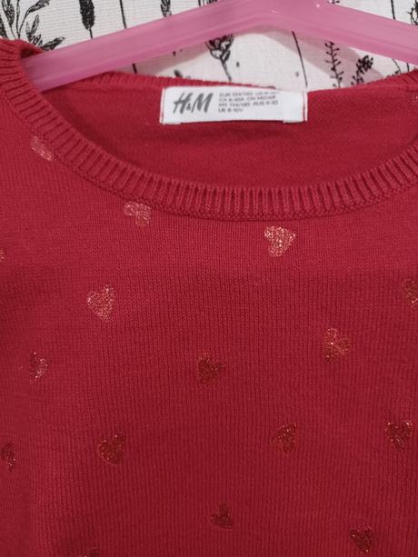 Srdíčkový svetr h&m 134/140, h&m,140