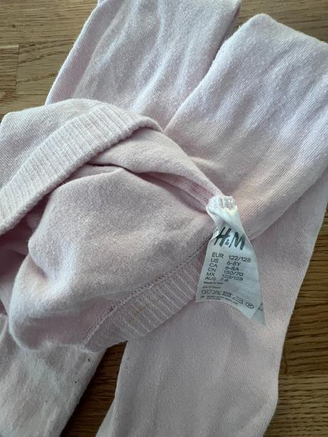 Punčocháče růžové h&m vel. 122/128, h&m,122