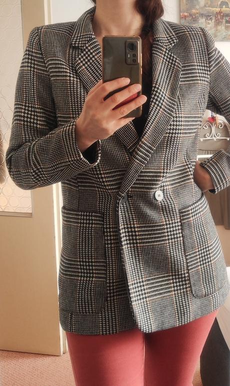 Dámský vlněný kabátek blejzr sako v 38, h&m,38