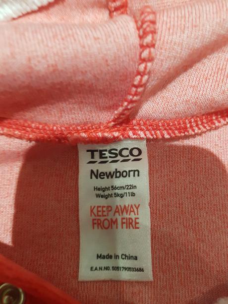 Vánoční overal značky tesco, vel. newborn., 56