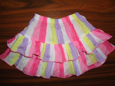 Krásná duhová volánová sukně, girl2girl,80