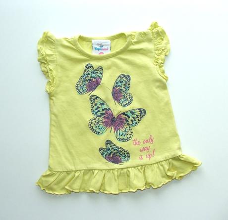 H772 tričko s motýlky vel. 74, topomini,74