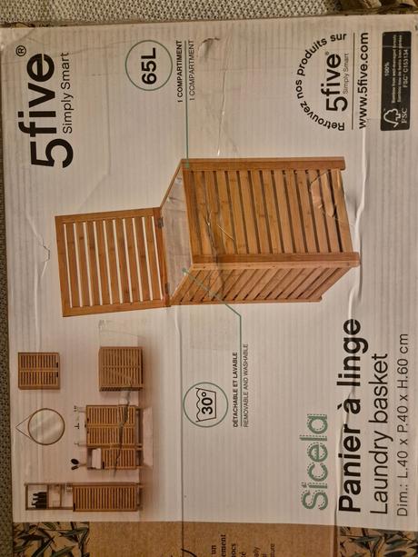 Bambusový koš na prádlo, 