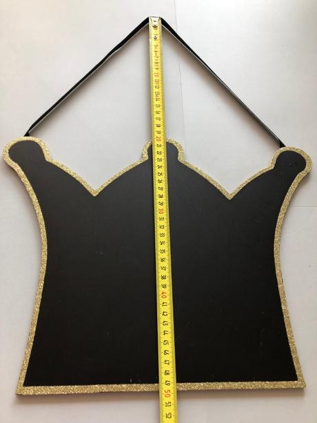 Dekor závěs popisov. tabule tvar korunky princezna, 