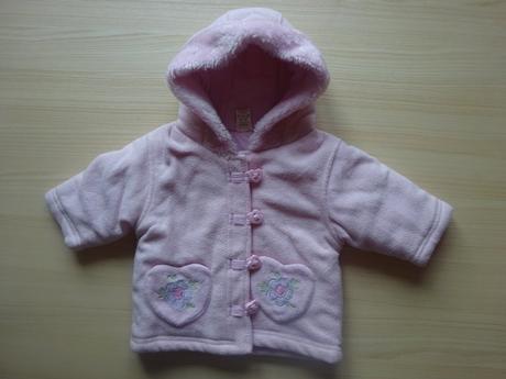 Fleesový kabátek růžový, vel. 62, tiny ted,62