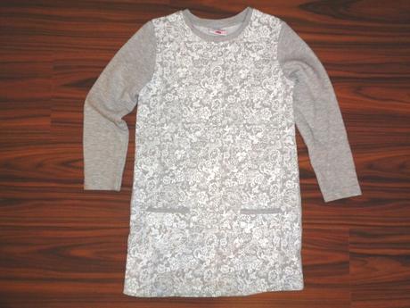 Luxusní bavlněné šedé šaty alá krajka, topolino,122