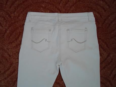 Bílé kalhoty rifle džíny relaxed skinny, next,40