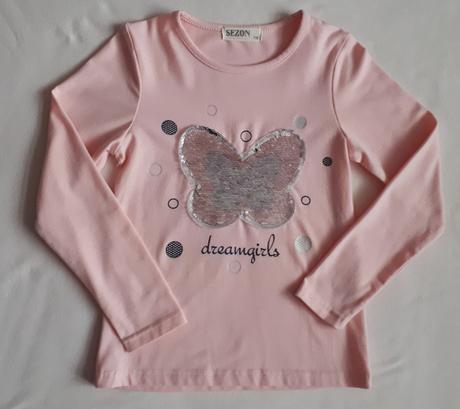 Dětské měnící (přeměňovací) tričko s motýlkem, 116, 116