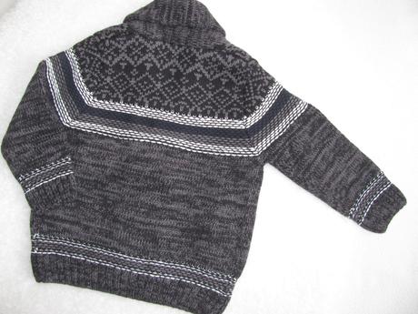 Krásný šedo černý chlapecký svetr matalan, matalan,86