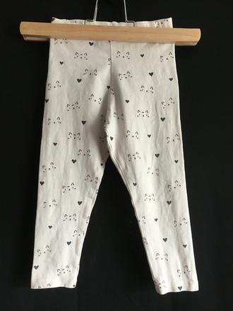 Vel. 86 smetanové legíny s kočkama, 86