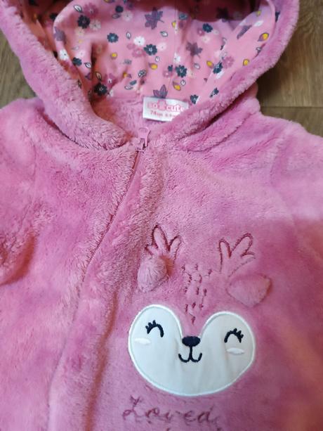 Teplý dívčí overal/kombinéza,zn. so cute, vel.74, 74
