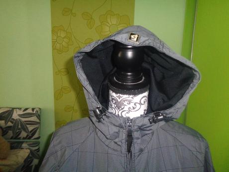 Černobílá kostičkovaná šusťáková bunda, s.a.m.,36