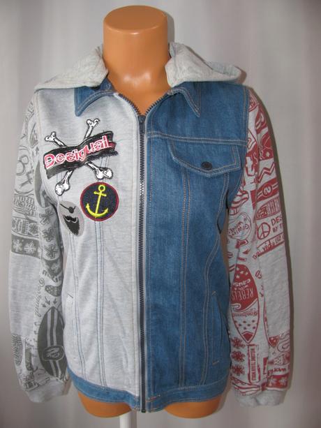 Džínová bunda s kapucí-desigual, desigual,164