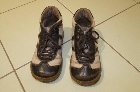 Kotníčkové kožené boty pegres hnědo béžové, 26