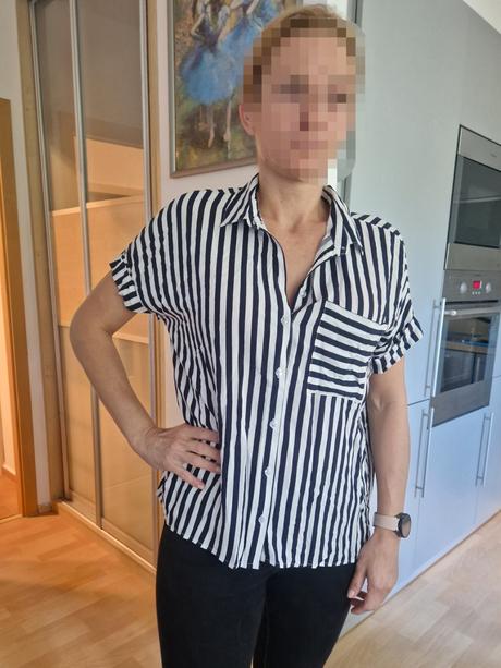 Košile černobílé pruhy fisherfield, 38